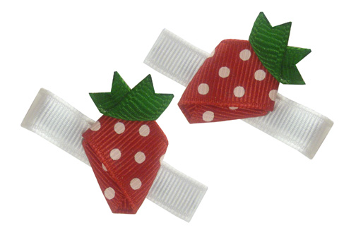 Itty Bitty Berry Clippies-strawberry, fruit, berry, summer, gymboree, gymbo, farm, strawberries